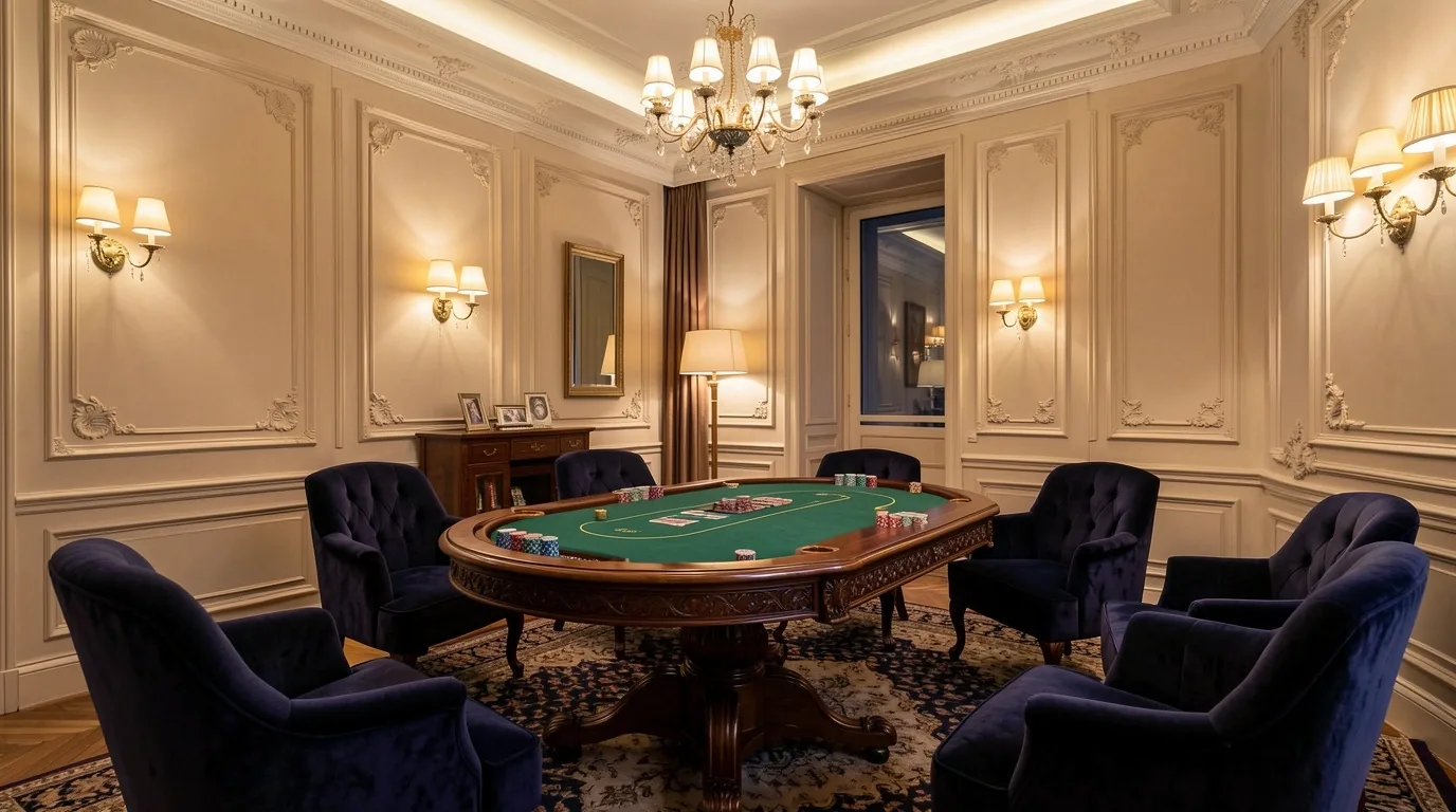 Salon privé de poker et tables de cercle Lanistom